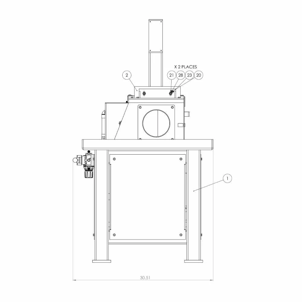 S8HD 8 x 60 Inch Horizontal Production Belt Sander - Image 2