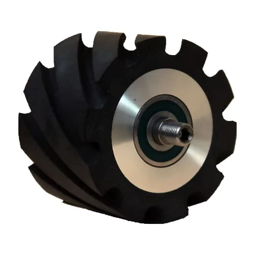 936-012 3 INCH 70 DUROMETER SERRATED CONTACT WHEEL REARVIEW
