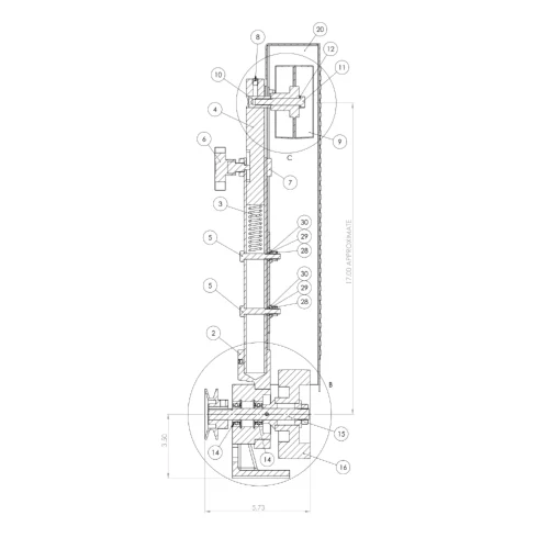 Kalamazoo 2FS 2 x 48 Inch Sander (Less Motor) Depth, 2 inch sander