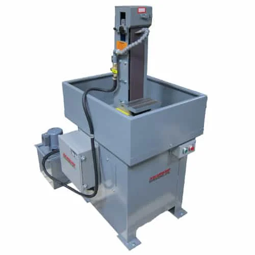 S460W 4 x 60 INCH INDUSTRIAL WET BELT SANDER, polishing, clean up, deburring, deburr, inspection, inspecting, Abrasive Finishing, Flood coolant, sanding equipment, edge sharpening, reconditioning