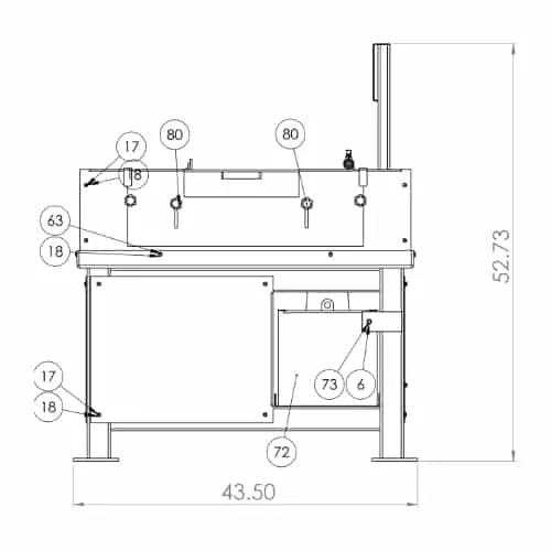 8 x 60 Inch Horizontal Sander